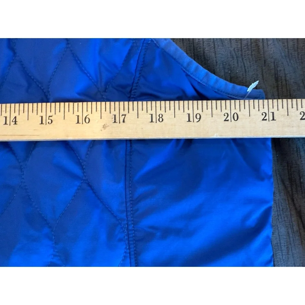 LL BEAN Women's Blue Turquoise LIGHTWEIGHT QUILTED Insulated REVERSIBLE VEST L